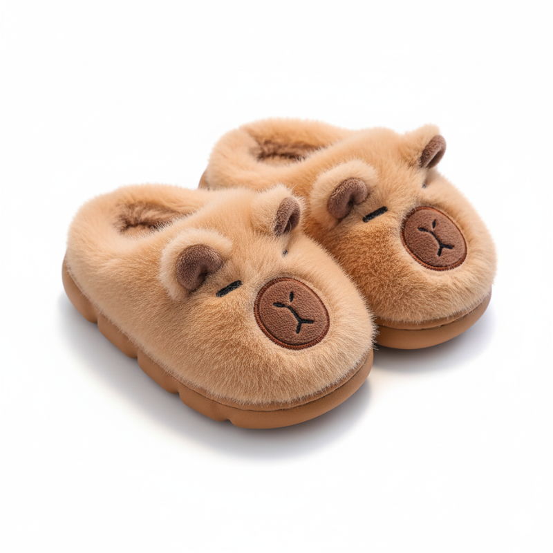 KnuffelPoot Kinderslippers met Fleece en Antislip Zool
