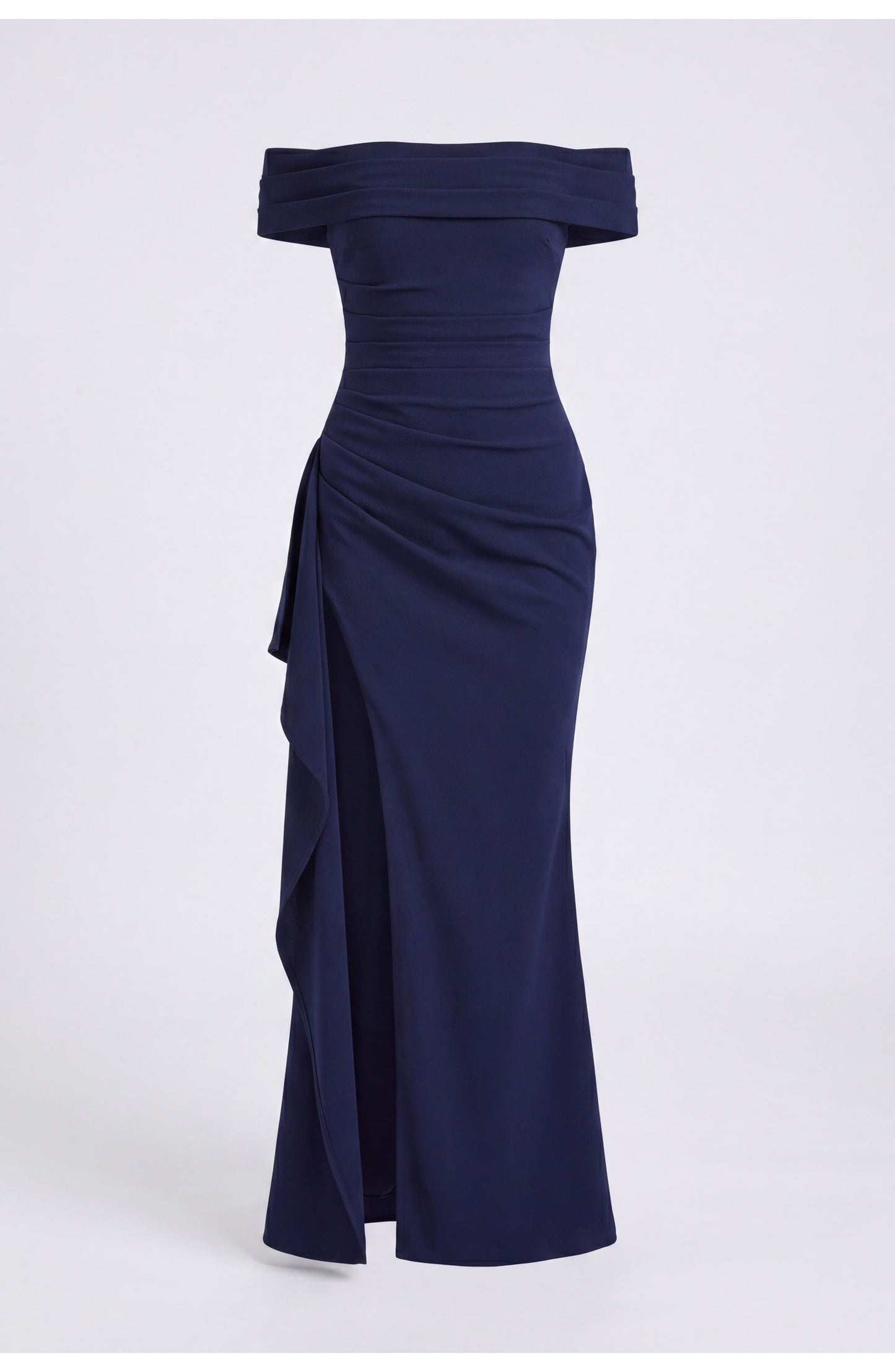 LunaÉtoile Maxi Jurk met Off-Shoulder Halslijn en Hoge Split