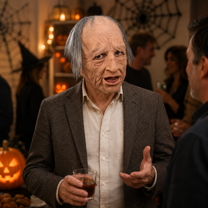 Hyperrealistisch Siliconenmasker van een Oude Man