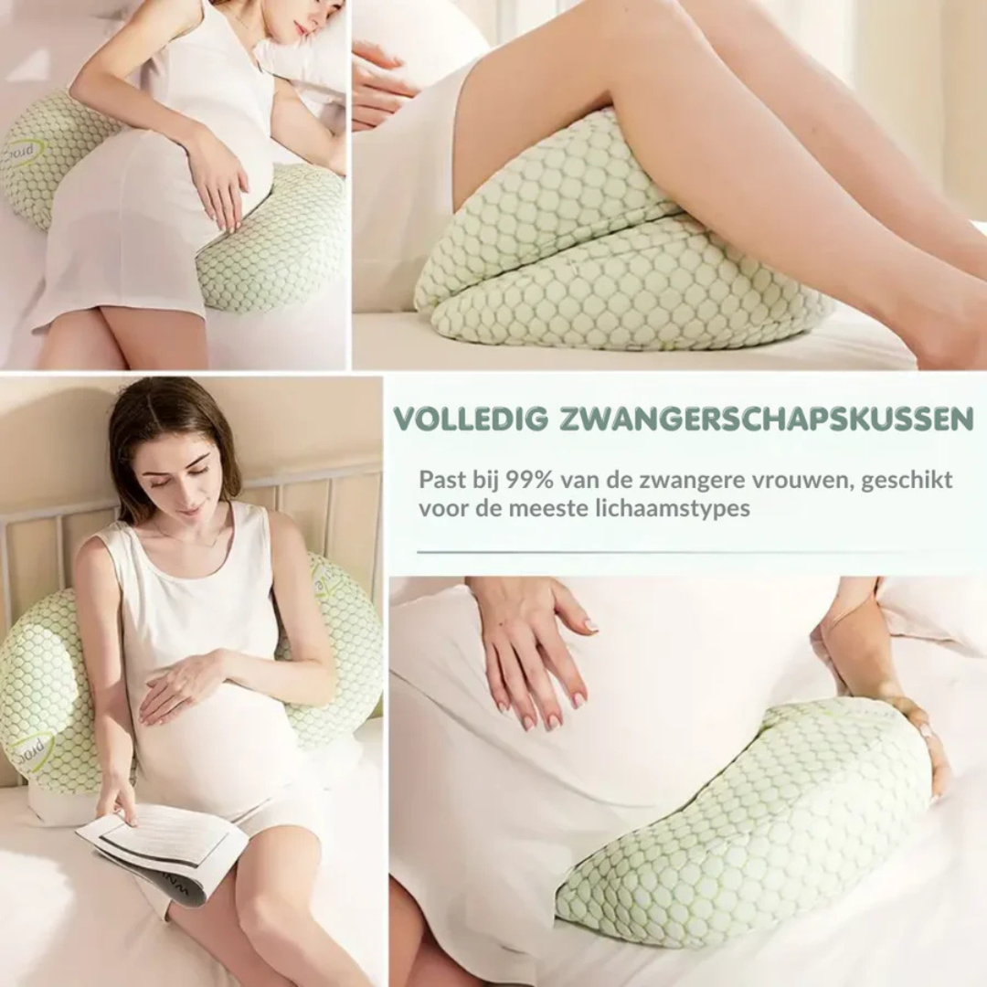 MaternaEase Zwangerschapskussen – Ergonomisch Ondersteuningskussen voor Mama & Baby