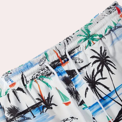 Zomerstijl Heren Set – Comfortabel Tweedelig Shirt en Short