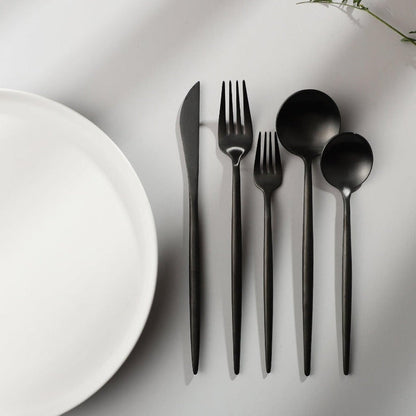 Minimalistisch Bestekset 20-Delig - RVS met Gouden Coating