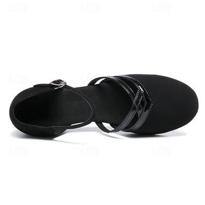 Moderne Dansschoenen voor Dames - Zwart - Hoogwaardig Suede