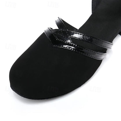 Moderne Dansschoenen voor Dames - Zwart - Hoogwaardig Suede