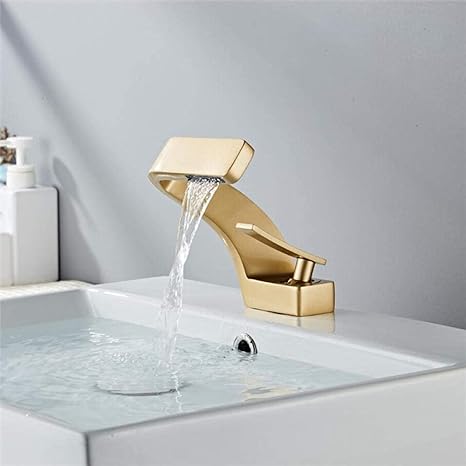 Moderne Waterval Kraan – Stijlvolle Badkamer Mengkraan met Cascaderende Waterstroom