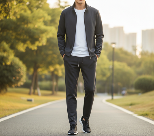 FlexiForm Trainingsset – Comfortabel Uniseks Trainingspak van Lycra met Modern Ontwerp