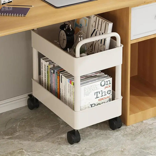 BoekRacer – Mobiele boekenwagen met 2 etages en pennenhouder