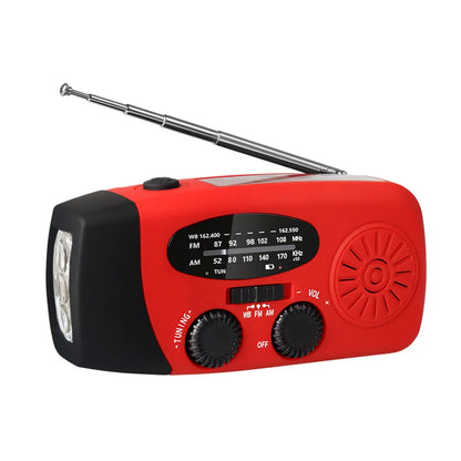 Multifunctionele Noodradio Kopen – Oplaadfunctie met LED Zaklamp en Handgenerator voor Mobiele Telefoons – Beste Noodradio