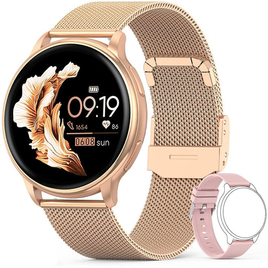 Aurora Roségoud Connected Watch – Slim Horloge met Gezondheidsmonitoring