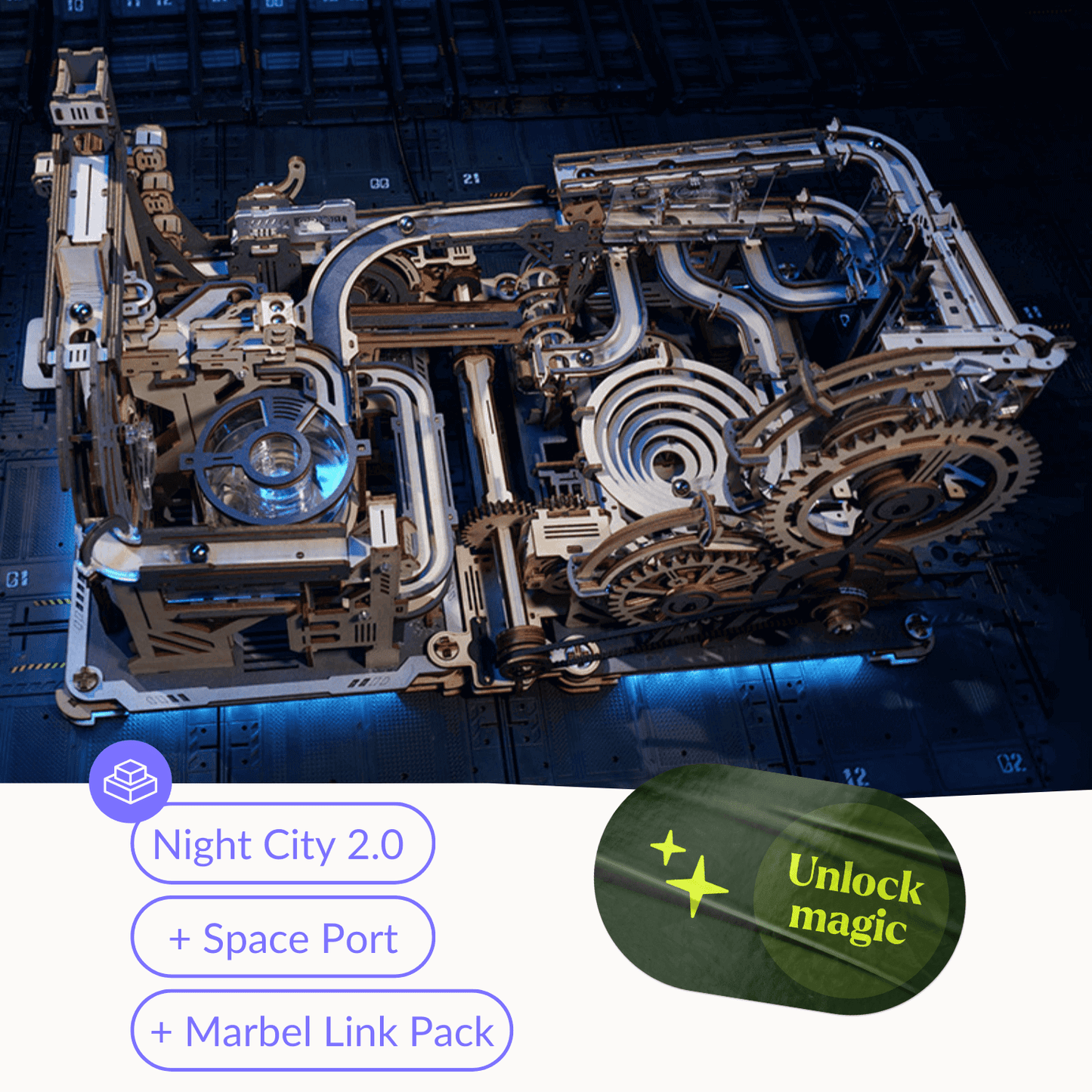 Murmelbahn Night City 2.0 | Speelbaan Innovatief