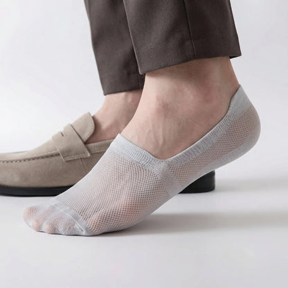 Invisible Comfort Enkelsokken met Antislipzool – No-Show Herensokken voor Sneakers – EU 38-46