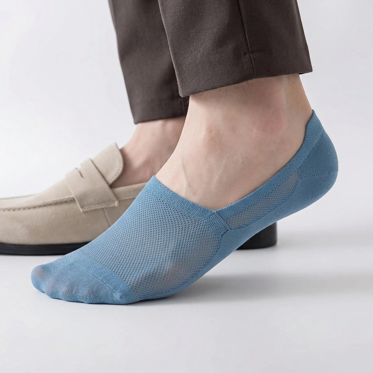 Invisible Comfort Enkelsokken met Antislipzool – No-Show Herensokken voor Sneakers – EU 38-46