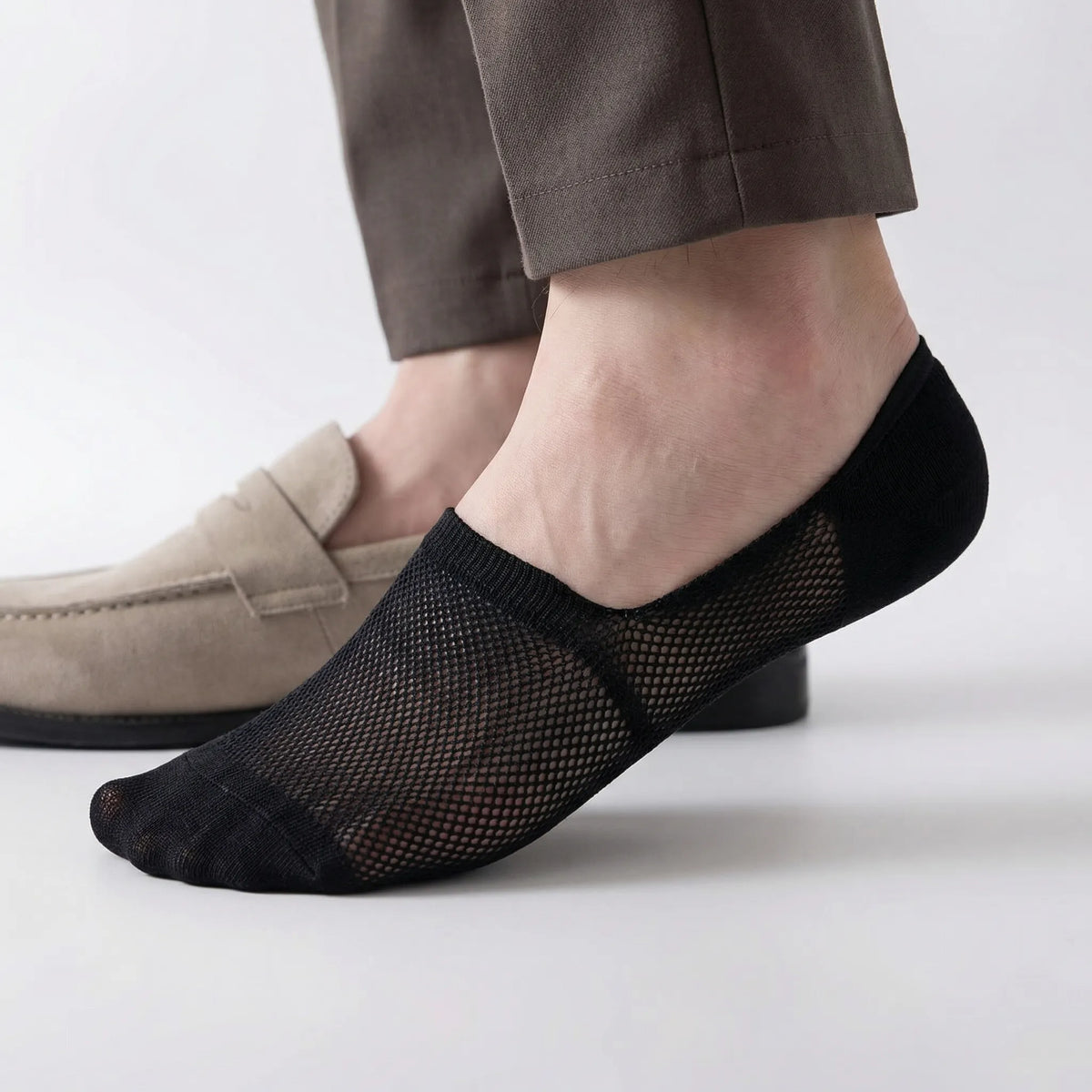 Invisible Comfort Enkelsokken met Antislipzool – No-Show Herensokken voor Sneakers – EU 38-46