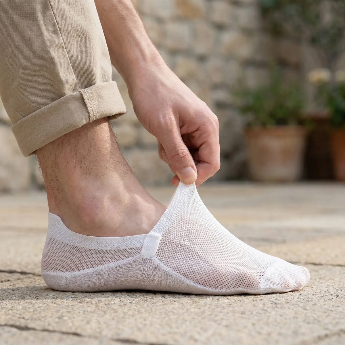 Invisible Comfort Enkelsokken met Antislipzool – No-Show Herensokken voor Sneakers – EU 38-46