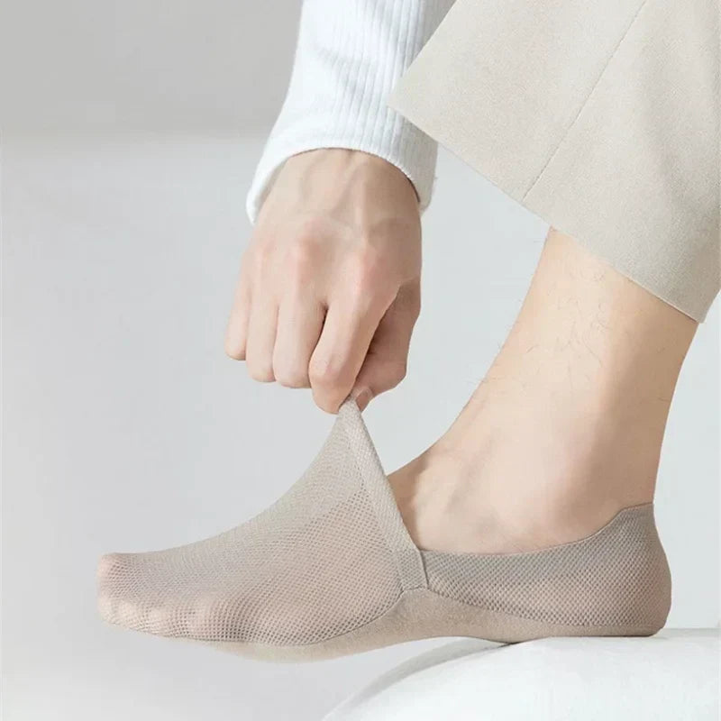 Invisible Comfort Enkelsokken met Antislipzool – No-Show Herensokken voor Sneakers – EU 38-46