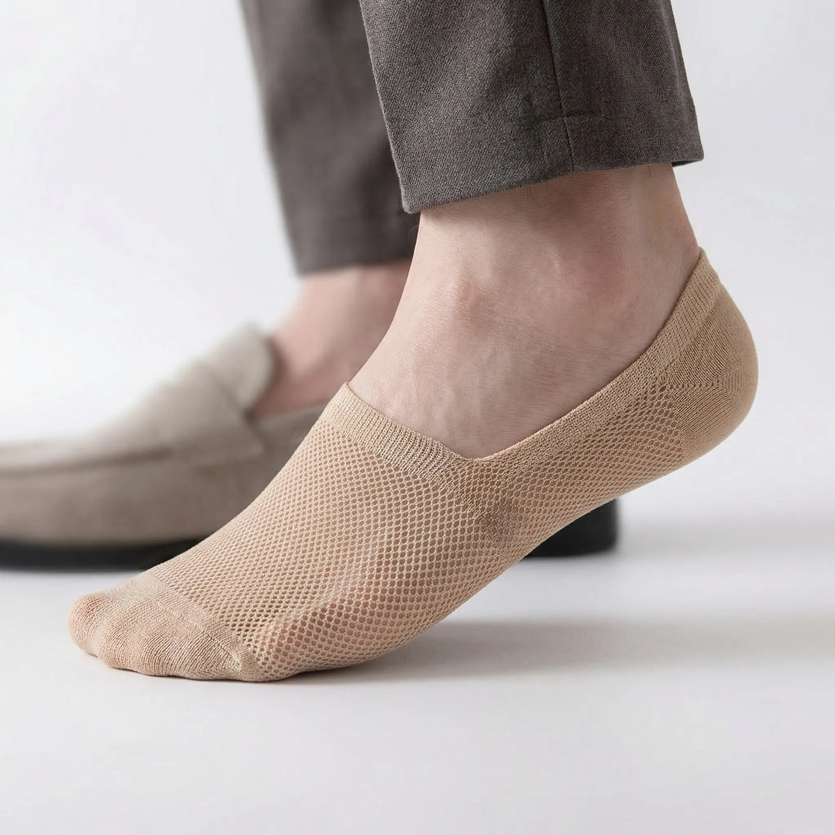 Invisible Comfort Enkelsokken met Antislipzool – No-Show Herensokken voor Sneakers – EU 38-46