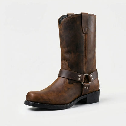 Handgemaakte Vintage Western Laarzen Heren met Harness – Cognac, Eiken of Zwart