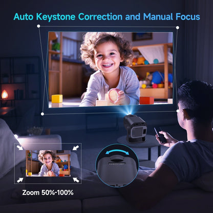 CineBeam 4K Mini Projector – Draagbare Thuisbioscoop met 180° Rotatie