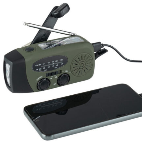 NoodRadio PowerSafe Mini – Compacte noodradio met zaklamp en powerbank