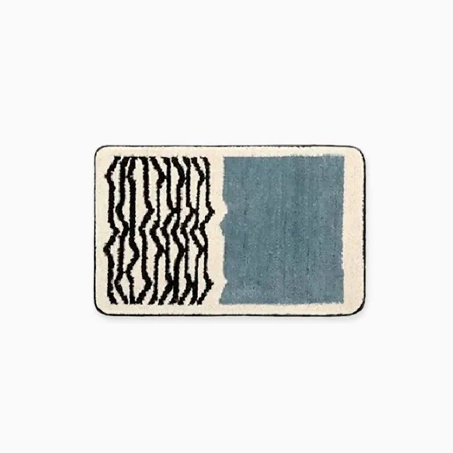 Abstracte antislip badmat met Scandinavisch design