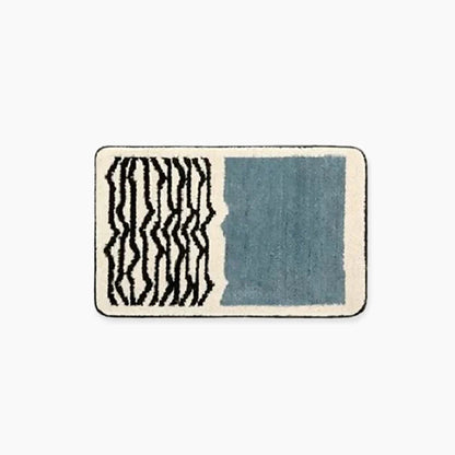 Abstracte antislip badmat met Scandinavisch design