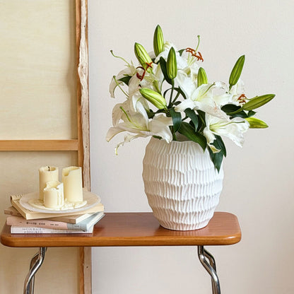 Gestructureerde Keramische Decoratieve Vaas - 19cm