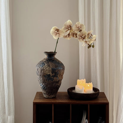 Natuurstenen Textuur Keramische Vaas - Rustieke Decoratie