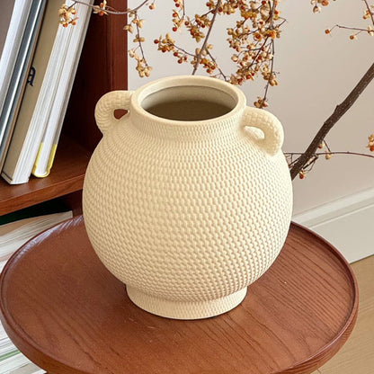 Geweven Keramische Decoratieve Vaas - 21,9 cm