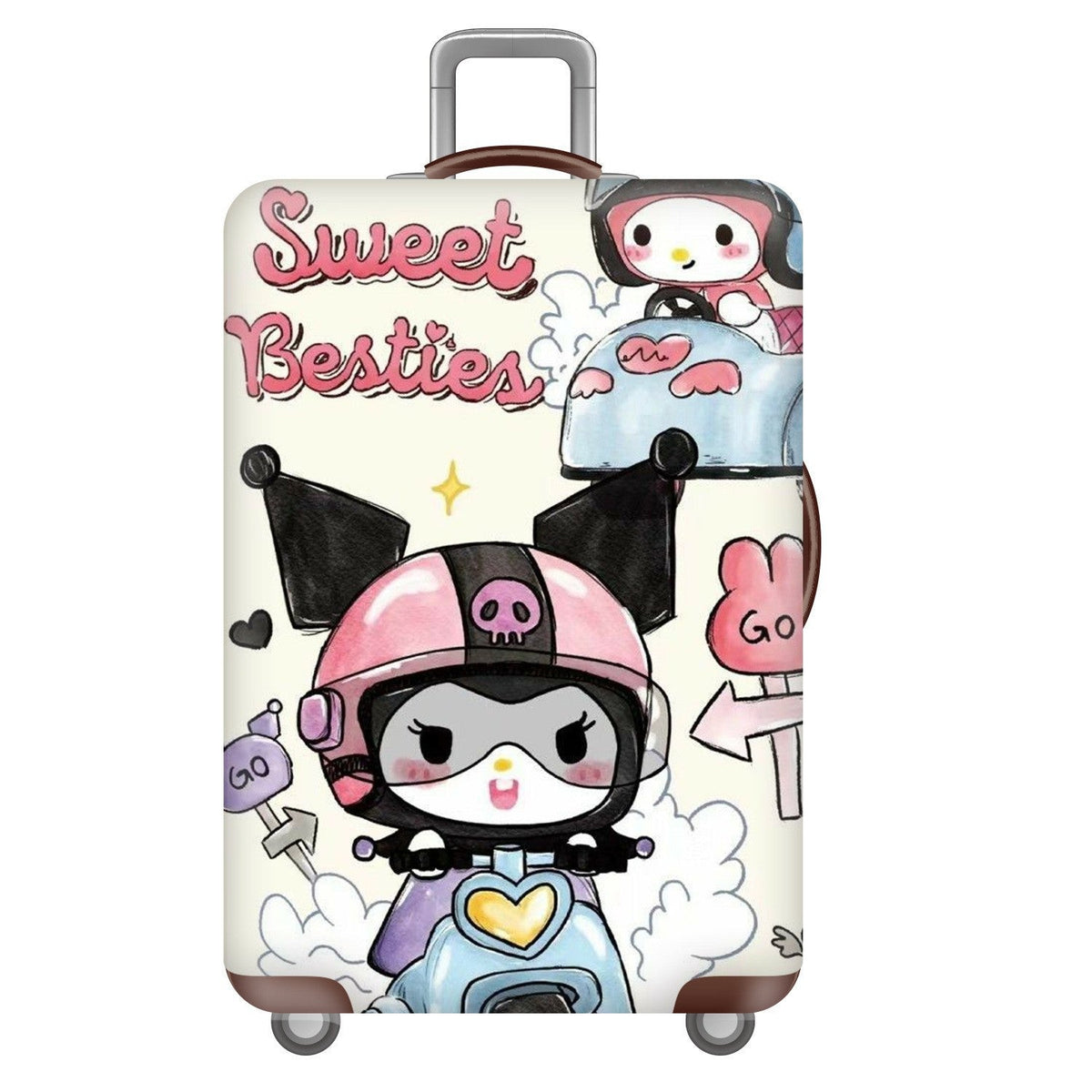Speelse Hardcase Reiskoffer met Cartoon Motief - Unisex