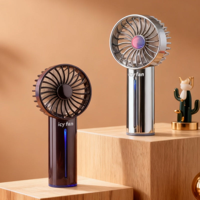Draagbare USB-sprayventilator met ergonomische handgreep