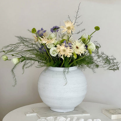 Natuurstenen Textuur Vaas - Decoratief Kunstwerk voor Thuis