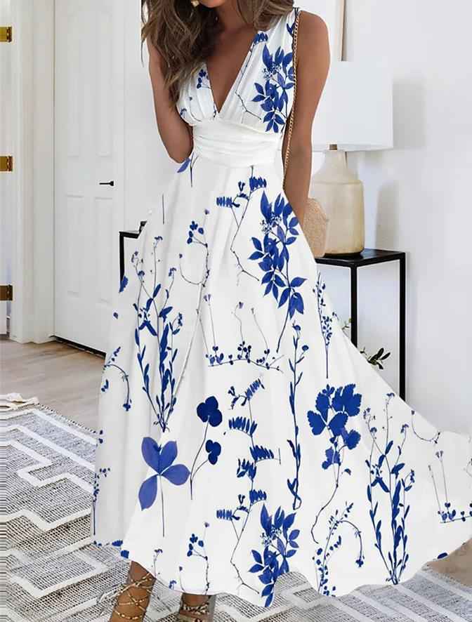 ZomerLuna Bloemen Maxi Jurk