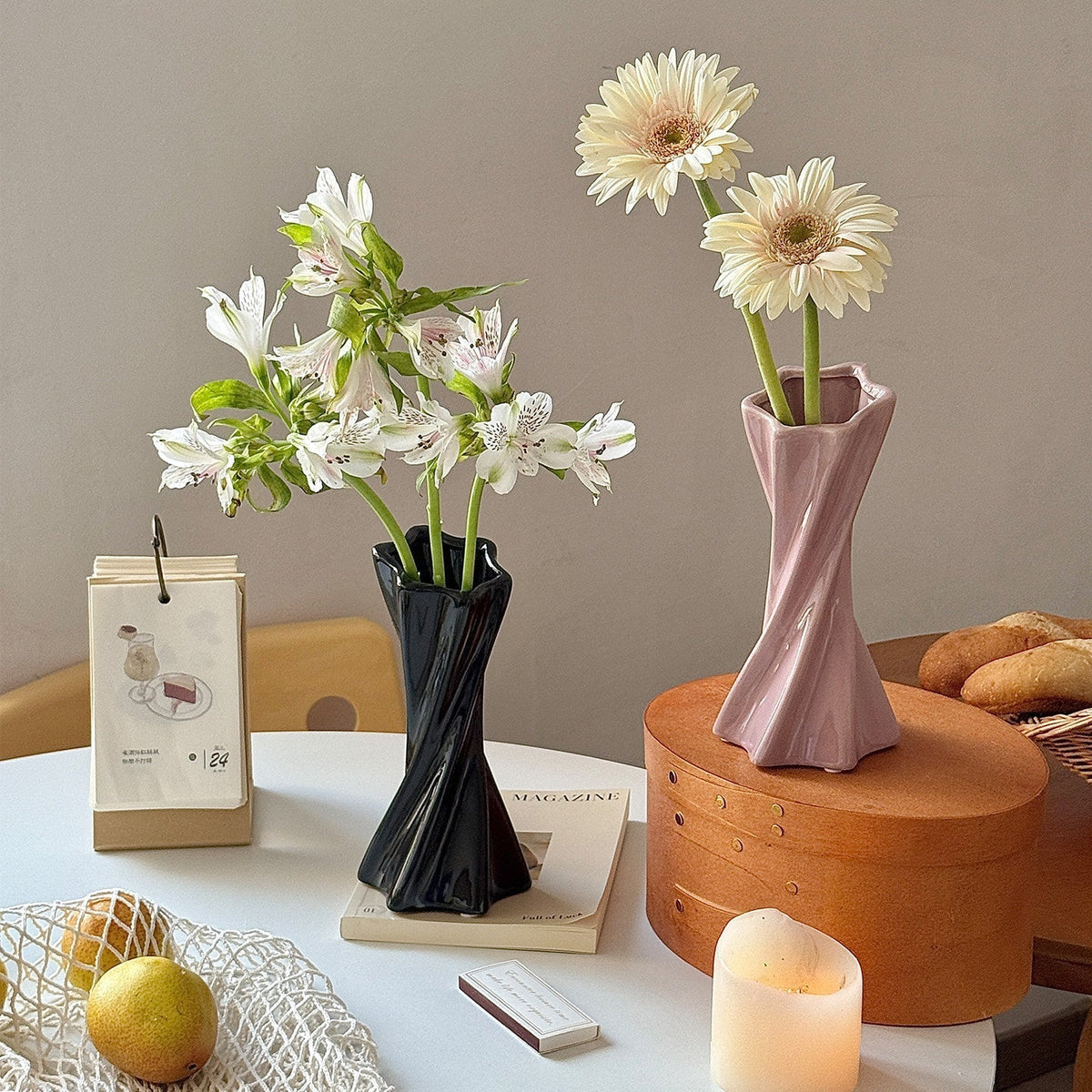 Gedraaide Keramische Vaas - Modern Design