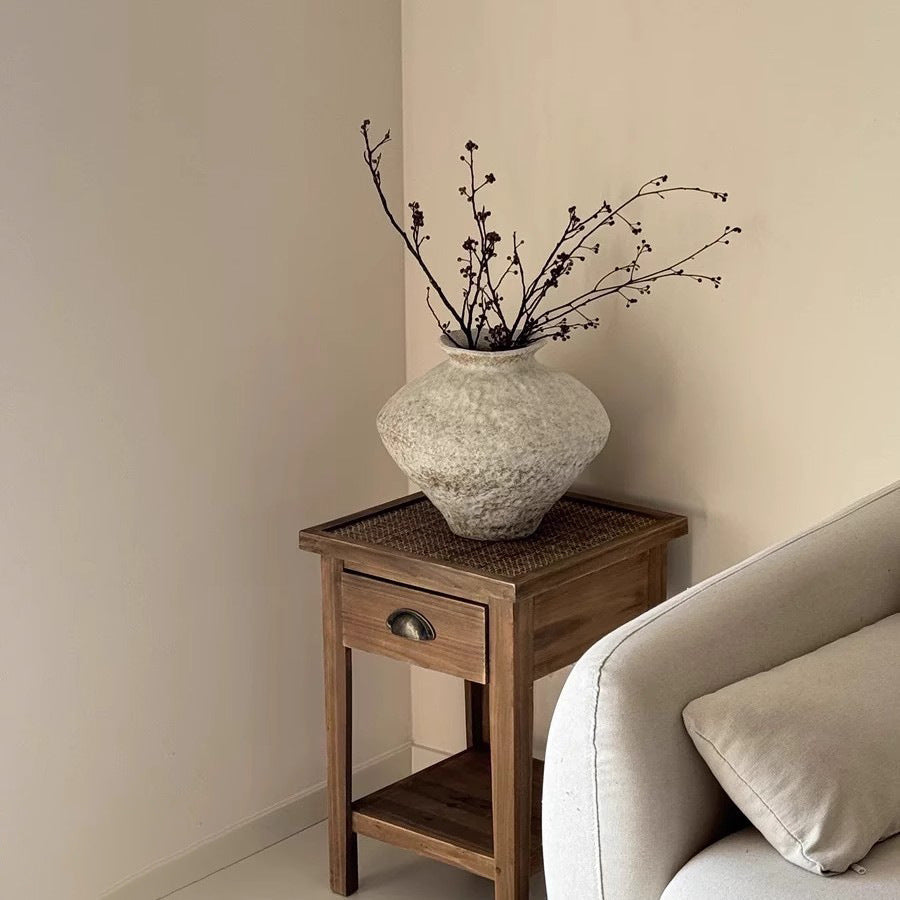 Natuurstenen Textuur Keramische Vaas - Rustieke Decoratie
