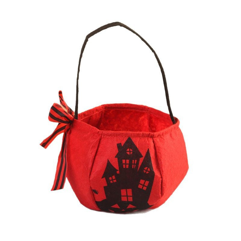 Pluche Halloween Snoepmand met Handvat en Strik