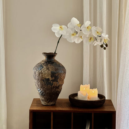 Natuurstenen Textuur Keramische Vaas - Rustieke Decoratie