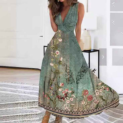 ZomerLuna Bloemen Maxi Jurk