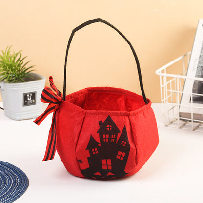 Pluche Halloween Snoepmand met Handvat en Strik
