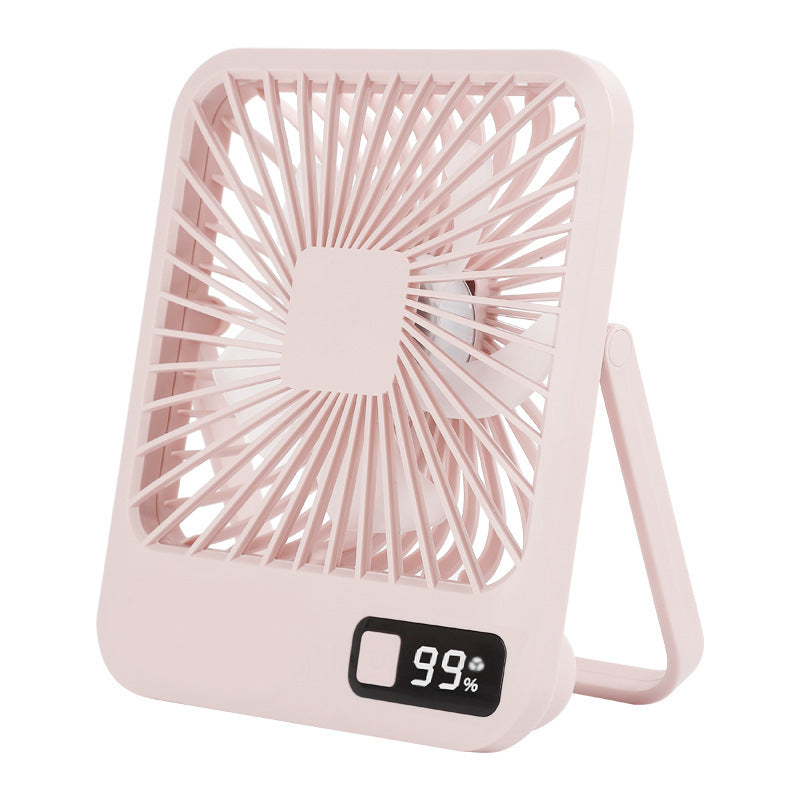 CoolDesk Oplaadbare Bureauventilator met LED Display en Snelheden