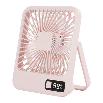 CoolDesk Oplaadbare Bureauventilator met LED Display en Snelheden