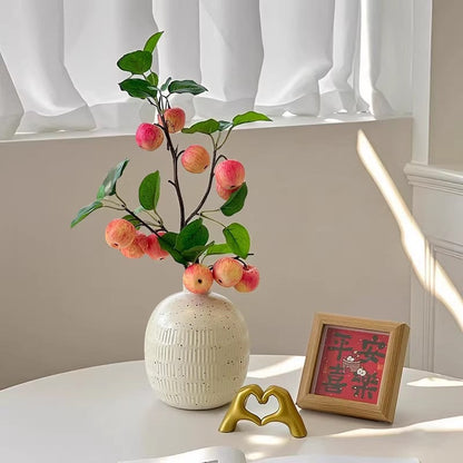 Gestructureerde Keramische Vaas - Modern Decoratief Stuk