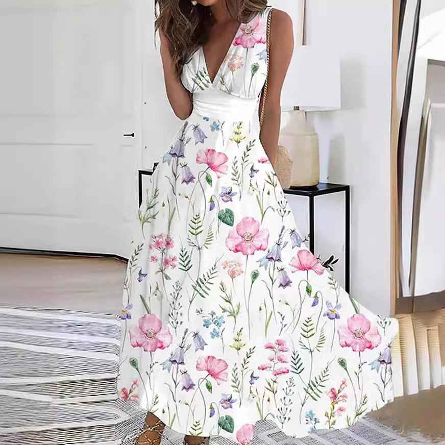 ZomerLuna Bloemen Maxi Jurk