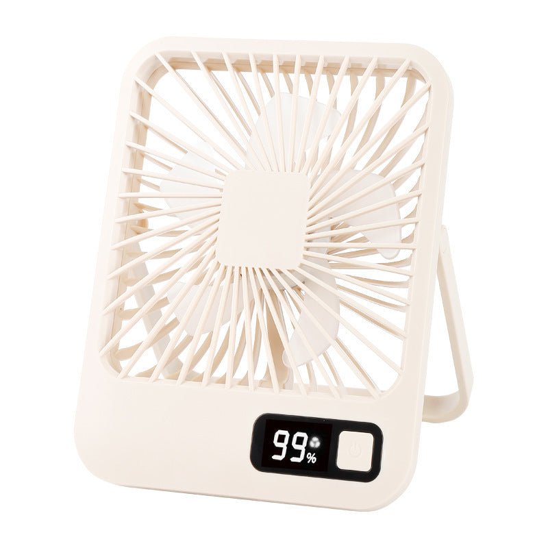CoolDesk Oplaadbare Bureauventilator met LED Display en Snelheden