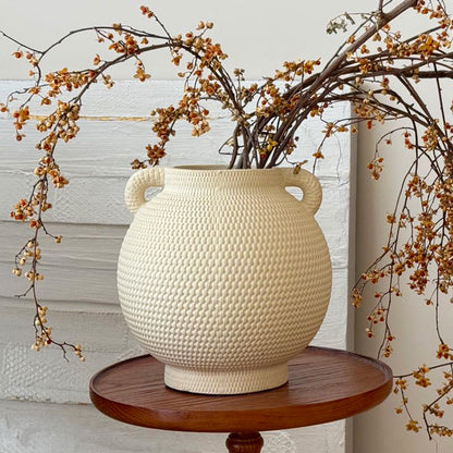 Geweven Keramische Decoratieve Vaas - 21,9 cm