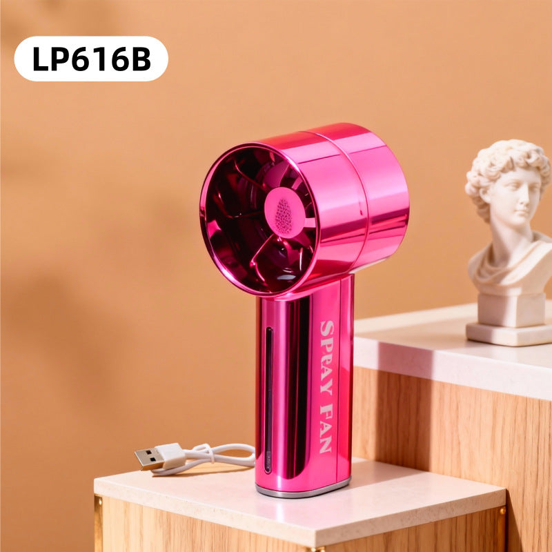 Draagbare USB-sprayventilator met ergonomische handgreep