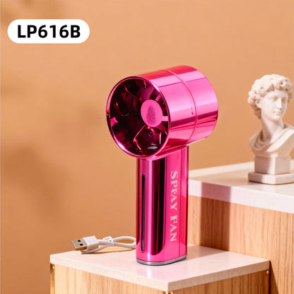 Draagbare USB-sprayventilator met ergonomische handgreep