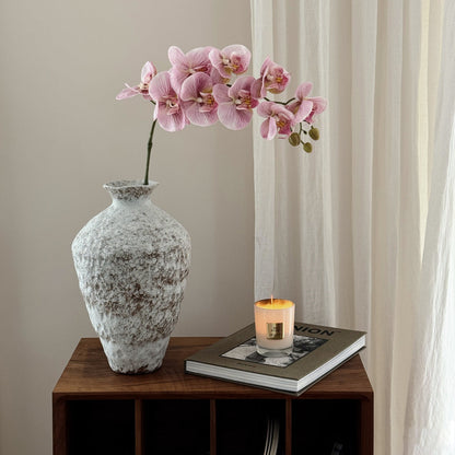 Natuurstenen Textuur Keramische Vaas - Rustieke Decoratie
