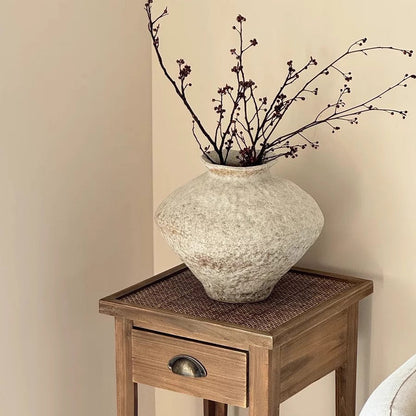 Natuurstenen Textuur Keramische Vaas - Rustieke Decoratie