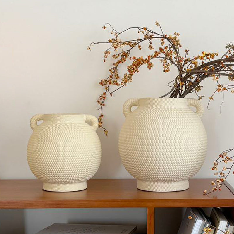 Geweven Keramische Decoratieve Vaas - 21,9 cm