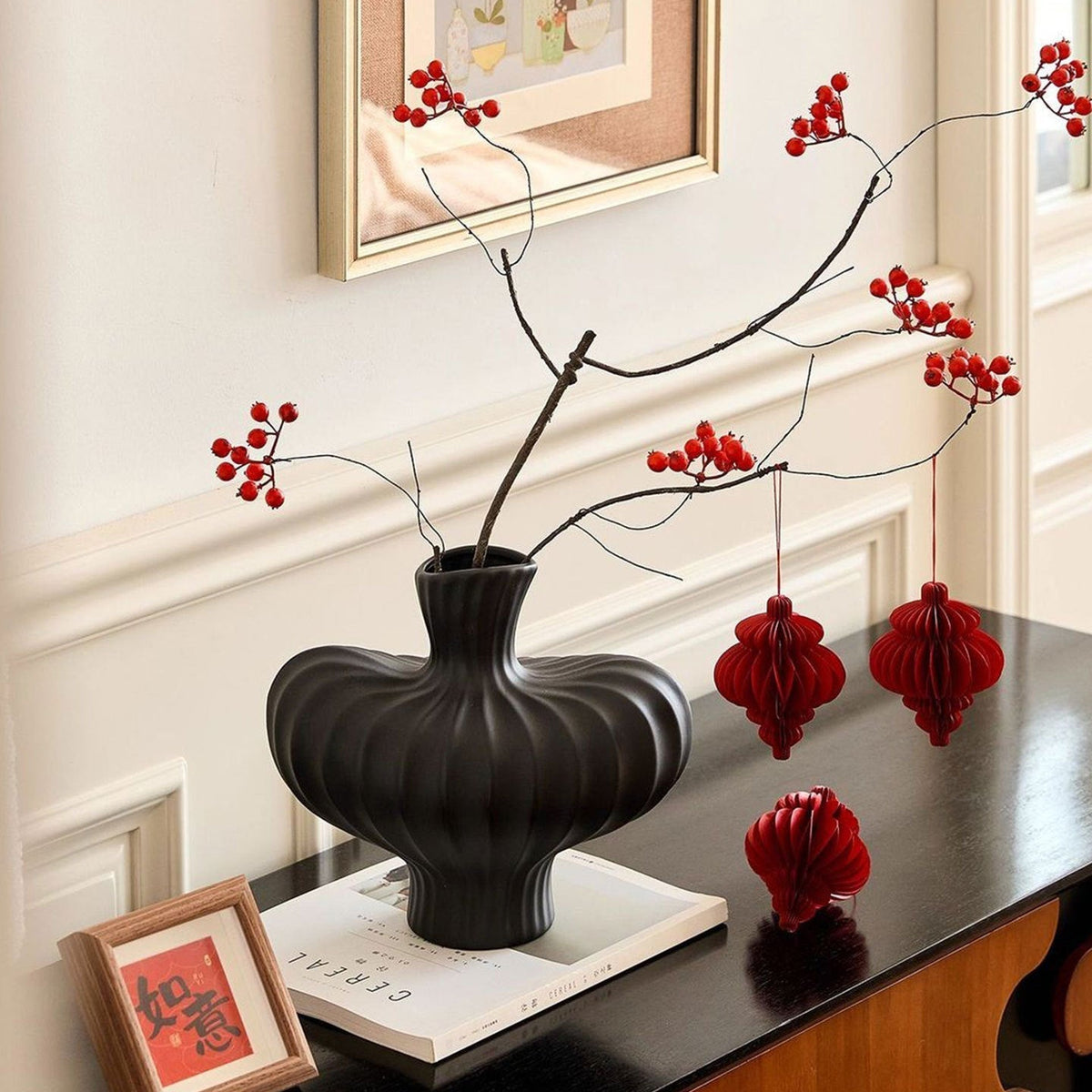 Sculptuur Keramische Decoratieve Vaas - Premium Kunstobject